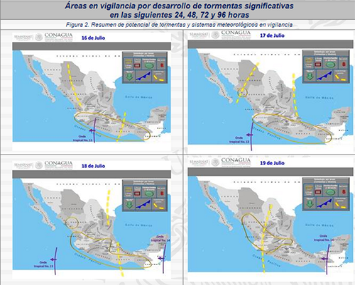 Lluvias y tormentas eléctricas en los próximos 4 días