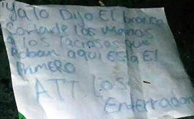 Grupo criminal le toma la palabra a “El Bronco” y mutila a supuesto extorsionador