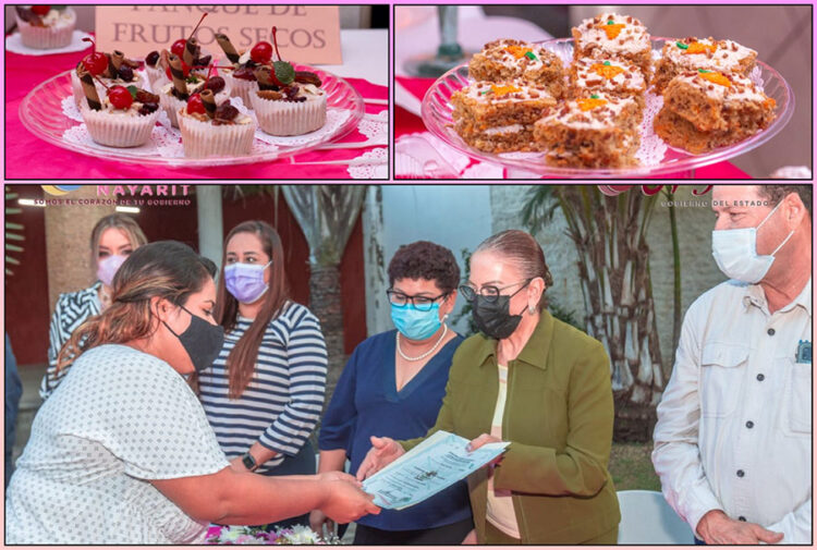 Gobierno de Ahuacatlán, ICATEN y DIF estatal clausuran curso de repostería