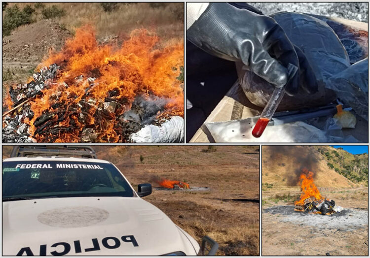 Incinera FGR en Nayarit narcóticos y objetos del delito