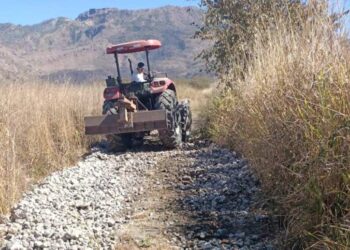 Rehabilitan caminos vecinales en Marquesado y Tetitlán
