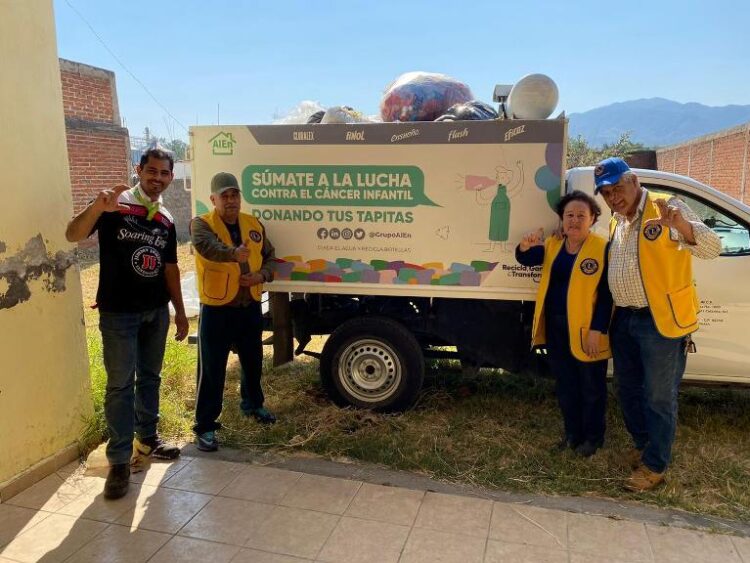 Club de Leones de Ixtlán entrega más de 3 toneladas de tapitas de plástico