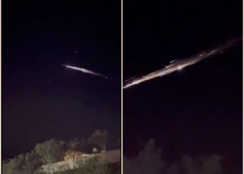 Extraño objeto luminoso atraviesa Ahuacatlán