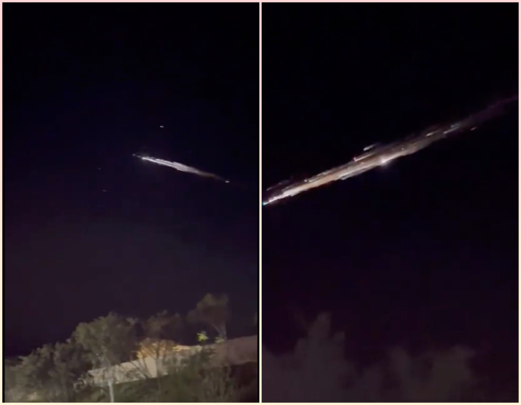 Extraño objeto luminoso atraviesa Ahuacatlán
