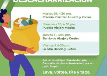 Gobierno de Amatlán pone en marcha campaña de descacharrización