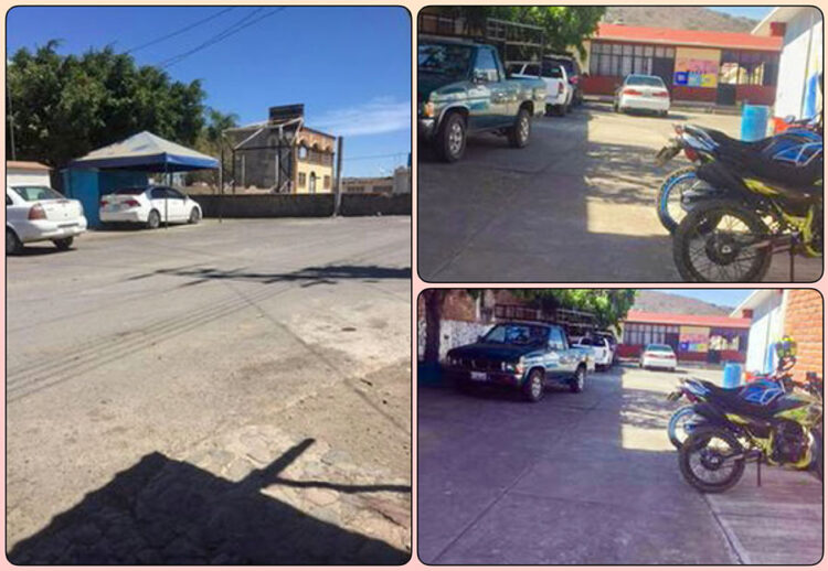Directora de primaria toma el patio de los niños para estacionar su carro