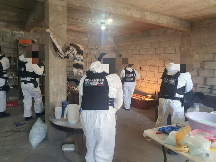 FGR catea finca y asegura un laboratorio de fentanilo en Tijuana