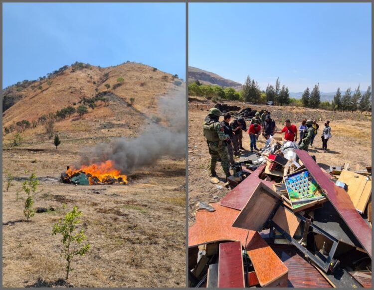 FGR destruye más de 45 kilos de narcóticos más de 19 mil piezas ‘piratas’ en Nayarit