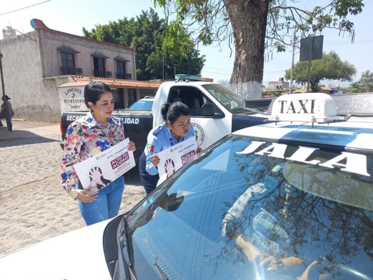 Efectiva campaña “Alto al acoso en el transporte” en Jala