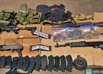 Guardia Nacional asegura material bélico en Compostela