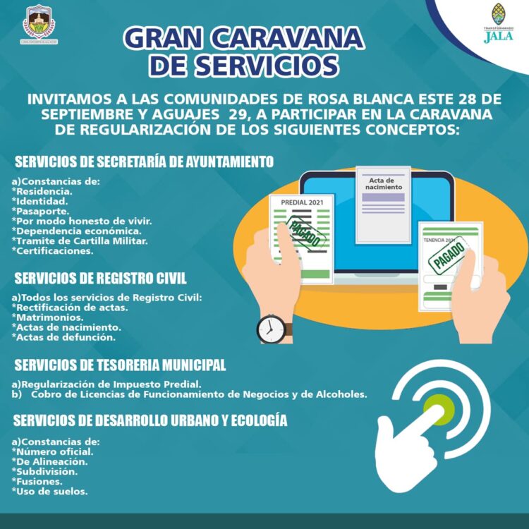 Caravana de servicios municipales, este miércoles y jueves, en La Meseta de Jala