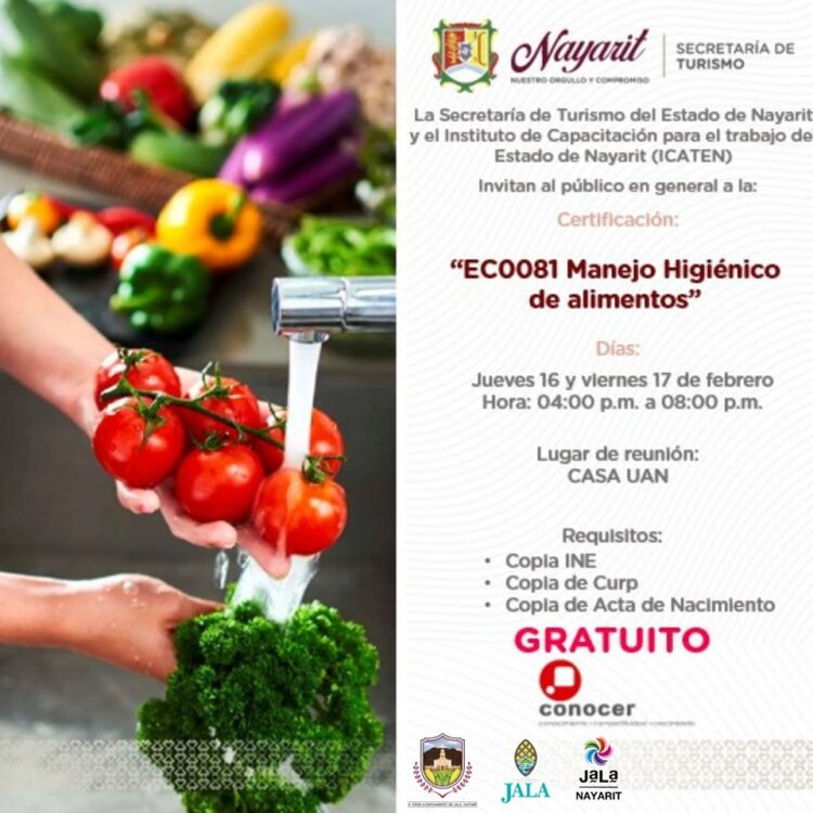 En marcha, curso sobre manejo higiénico de alimentos en Jala Pueblo Mágico