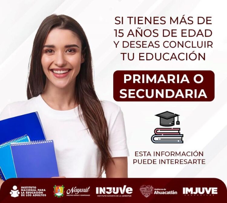 IMJUVE, INJUVE e INEA invitan a completar educación primaria y secundaria, en Ahuacatlán