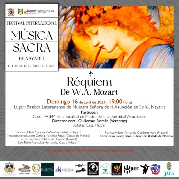 Alistan Festival Internacional de Música Sacra en Jala para el domingo 16 de abril