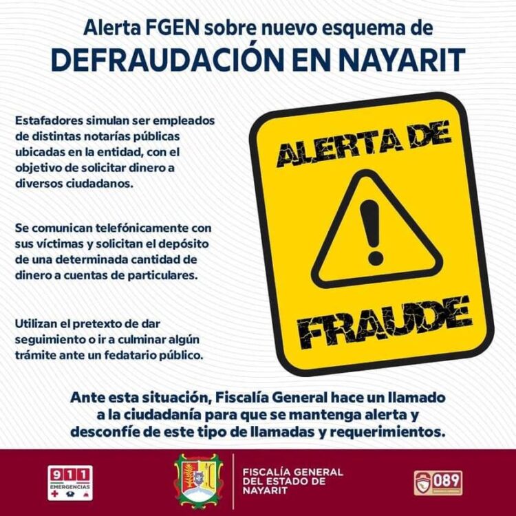 Advierten sobre nuevo esquema de defraudación en Nayarit mediante suplantación de notarías públicas