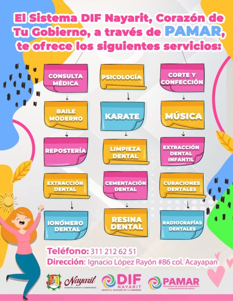 DIF Nayarit ofrece cursos y servicios para menores y adolescentes en riesgo