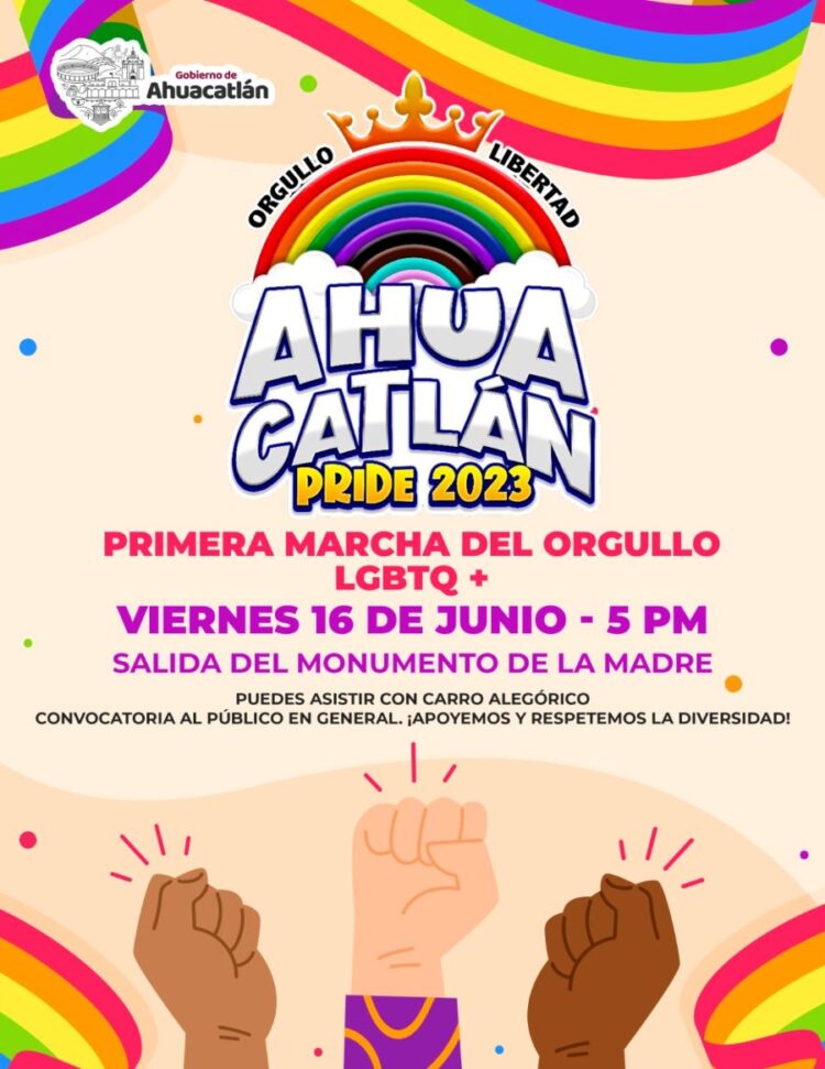 Marcha del orgullo “Ahuacatlán Pride 2023”; este viernes
