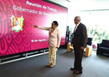 Fructífero encuentro entre el gobernador Miguel Ángel Navarro y la Secretaria de Seguridad y Protección Ciudadana