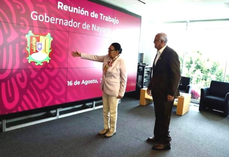 Fructífero encuentro entre el gobernador Miguel Ángel Navarro y la Secretaria de Seguridad y Protección Ciudadana