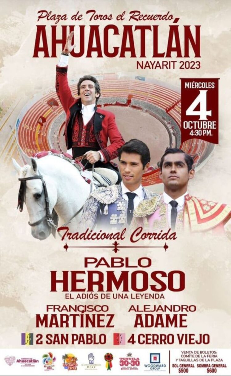 Pablo Hermoso de Mendoza engalana el cartel de toros del 04 de octubre en Ahuacatlán