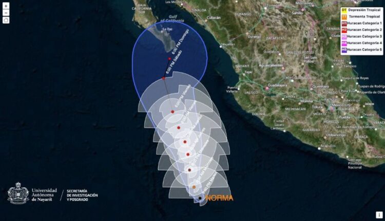 Tormenta «Norma» se intensifica y se convierte en Huracán Mayor