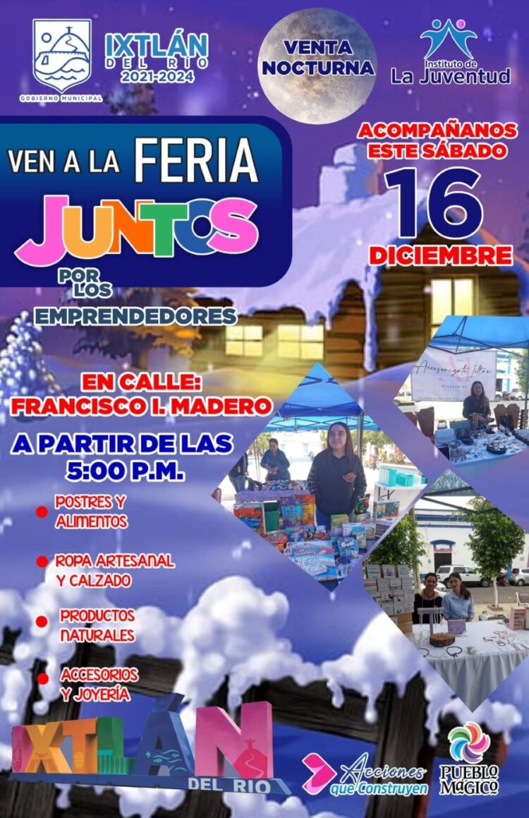 Gobierno de Ixtlán impulsa la creatividad local con una Venta Nocturna
