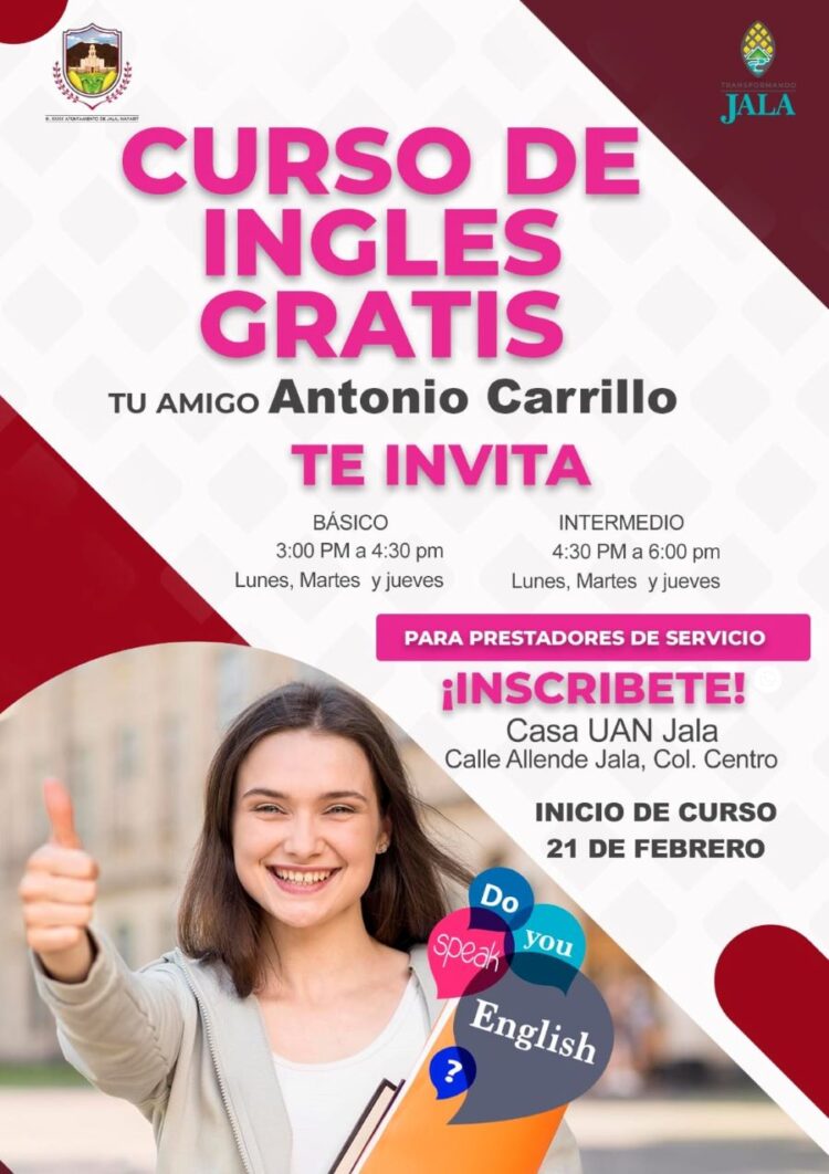 Arranca curso de inglés gratuito para mejorar el servicio turístico, en Jala