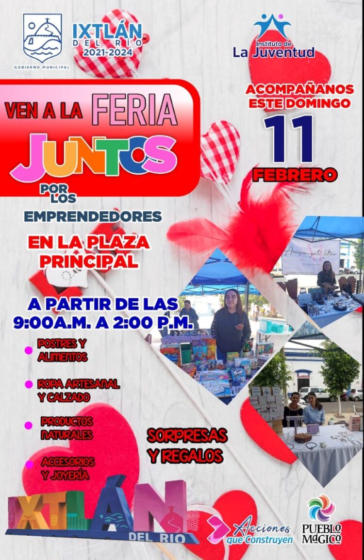 Preparan nueva Feria de emprendedores en Ixtlán
