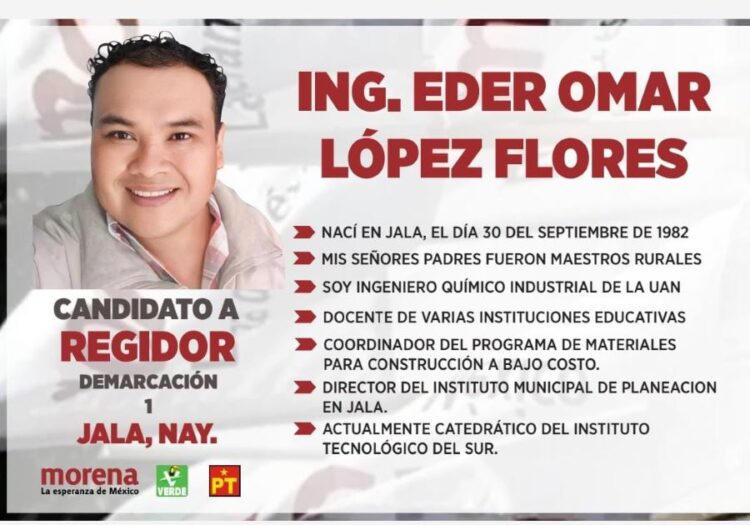 Maestro Eder: Compromiso con la humildad, respeto, eficiencia y honestidad en Jala