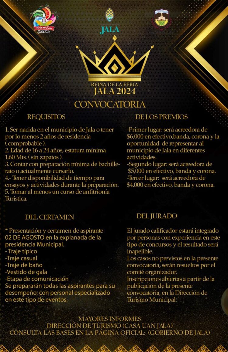 Jala convoca a elección de la reina de la Feria del Elote 2024