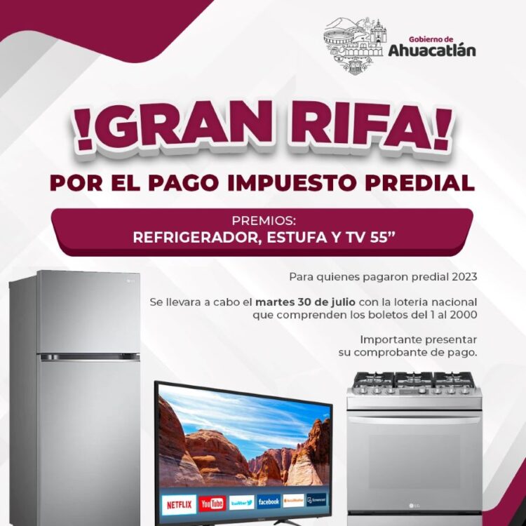 Gobierno de Ahuacatlán revela ganadores del sorteo por impuesto predial