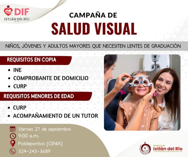 Campaña de salud visual gratuita en Ixtlán