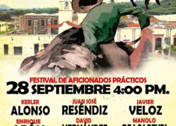 Festival taurino con causa en la plaza de toros El Recuerdo, de Ahuacatlán