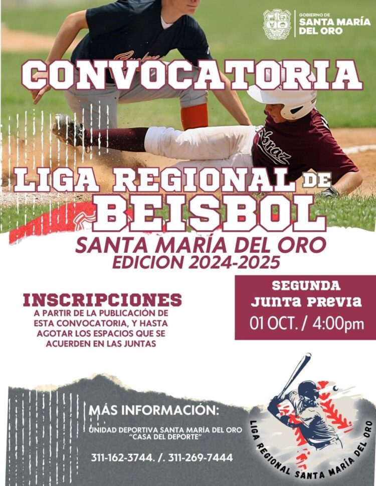 Preparan liga regional de béisbol en Santa María del Oro