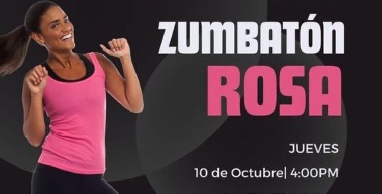 Realizan Zumbatón en Las Varas en apoyo a la lucha contra el cáncer de mama