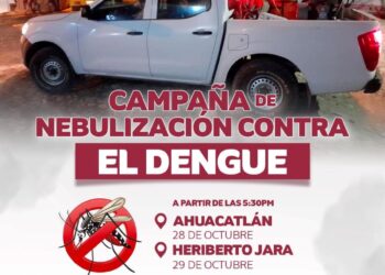 Por fin!, inicia en Ahuacatlán campaña de fumigación para combatir el dengue