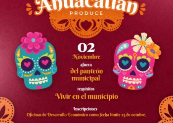 Limpieza y oportunidad a emprendedores de la localidad para el Día de Muertos en Ahuacatlán