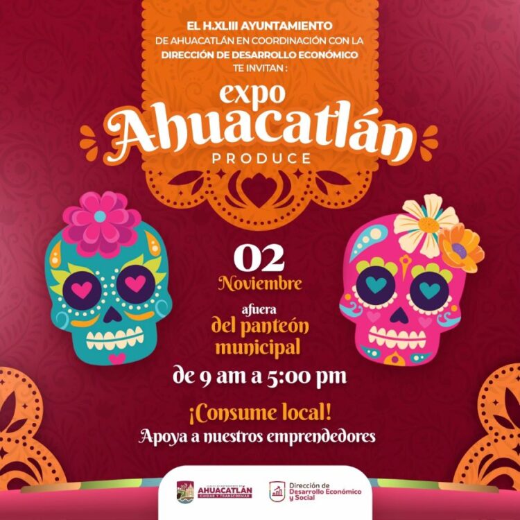 Impulso económico para emprendedores en Día de Muertos, en Ahuacatlán