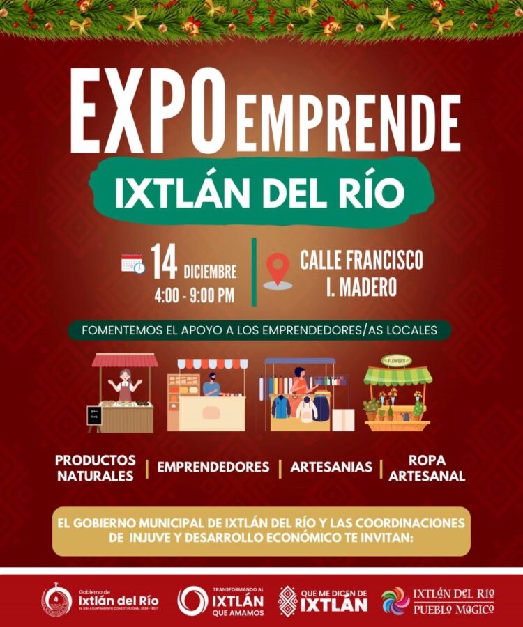 Expo Emprende Ixtlán del Río 2024, este sábado 14 de diciembre