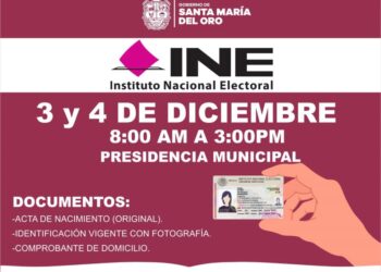 Último día para realizar trámites en el módulo itinerante del INE en Santa María del Oro
