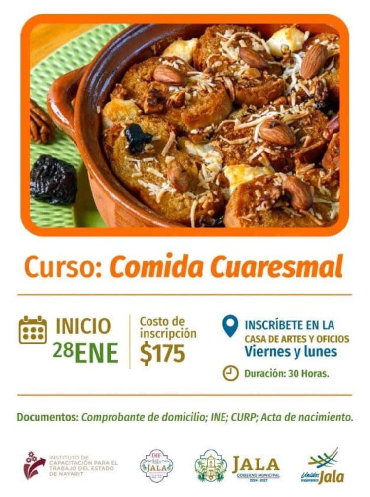En Jala, arrancará curso de comida cuaresmal