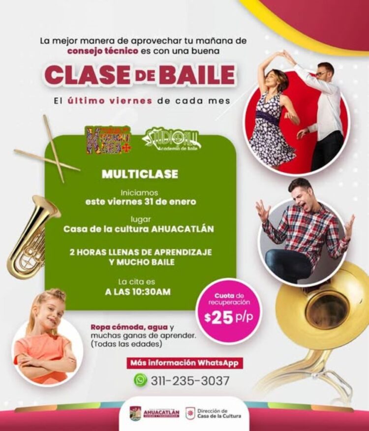 Ayto. de Ahuacatlán pone en marcha clases de baile para todos
