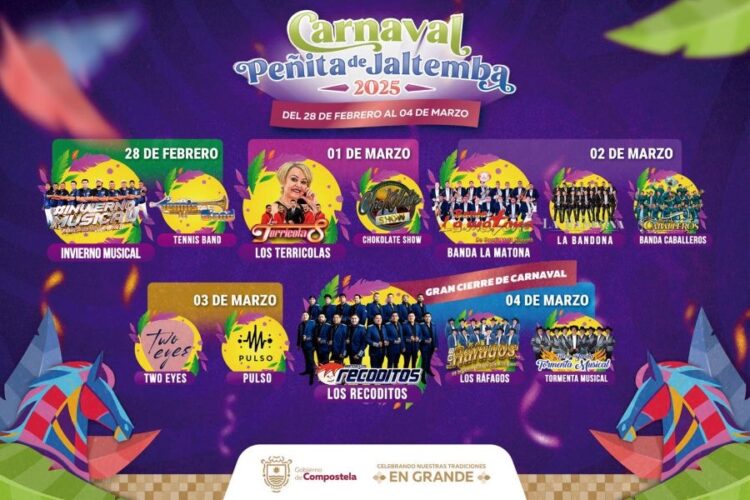 Todo listo para el Carnaval de La Peñita de Jaltemba 2025!