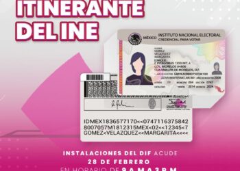 Módulo itinerante del INE ofrecerá atención en Ahuacatlán este viernes
