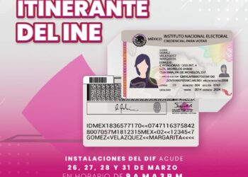 Módulo móvil del INE en Ahuacatlán, este 26, 27 y 31 de marzo