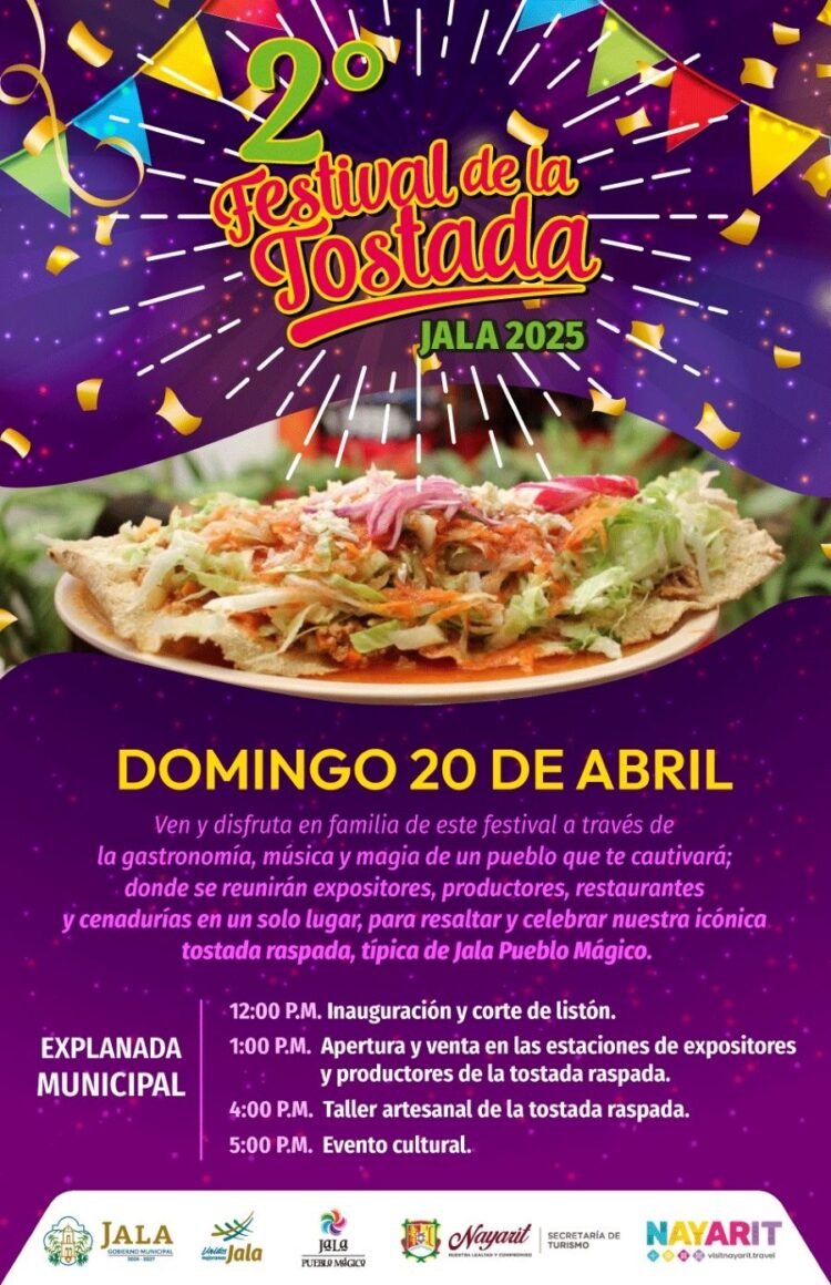 Todo listo para el Segundo Festival de la Tostada en Jala, este 20 de abril