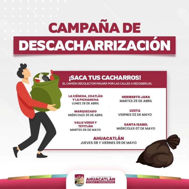 Arranca la primera campaña de descacharrización 2025 en Ahuacatlán