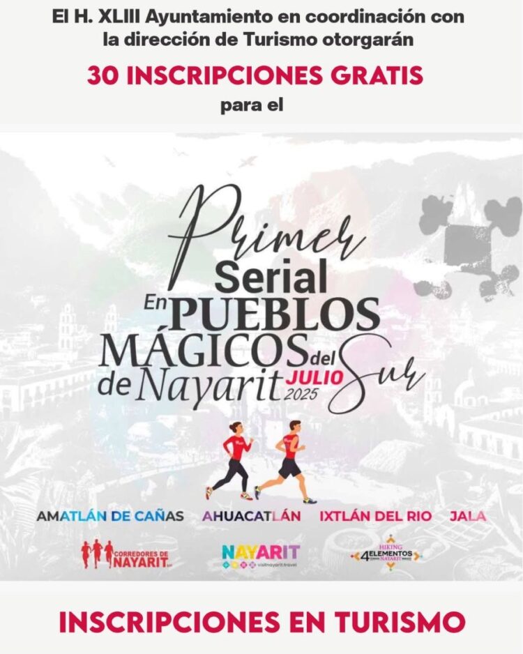 Llega el Primer Serial en Pueblos Mágicos del sur de Nayarit. Corre, explora y enamórate