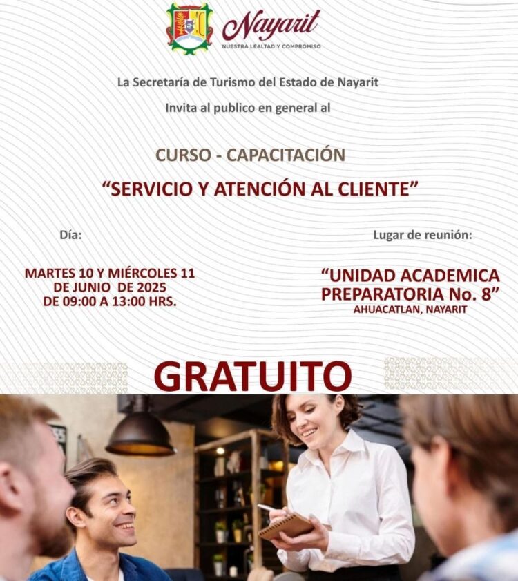 Capacitación gratuita para mejorar la atención al cliente en Ahuacatlán
