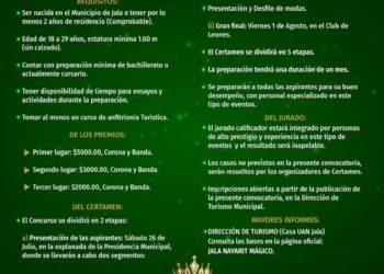 Presentación de candidatas a Reina, en Jala, el 26 de julio